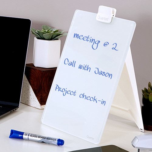 Quartet® Glass Desktop Dry-Erase Easel